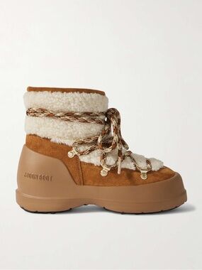 MOON BOOT Luna Shearling Snow Boots!